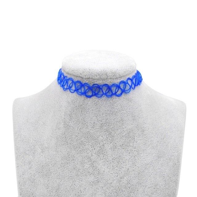 Gothic Elastic Necklace Stretch Tattoo Choker - 5 Colours – Wholesale Silver Jewellery
